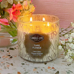 Scented candle natural 3 wicks Candle-lite Everyday 396 g - Tiare Flower
