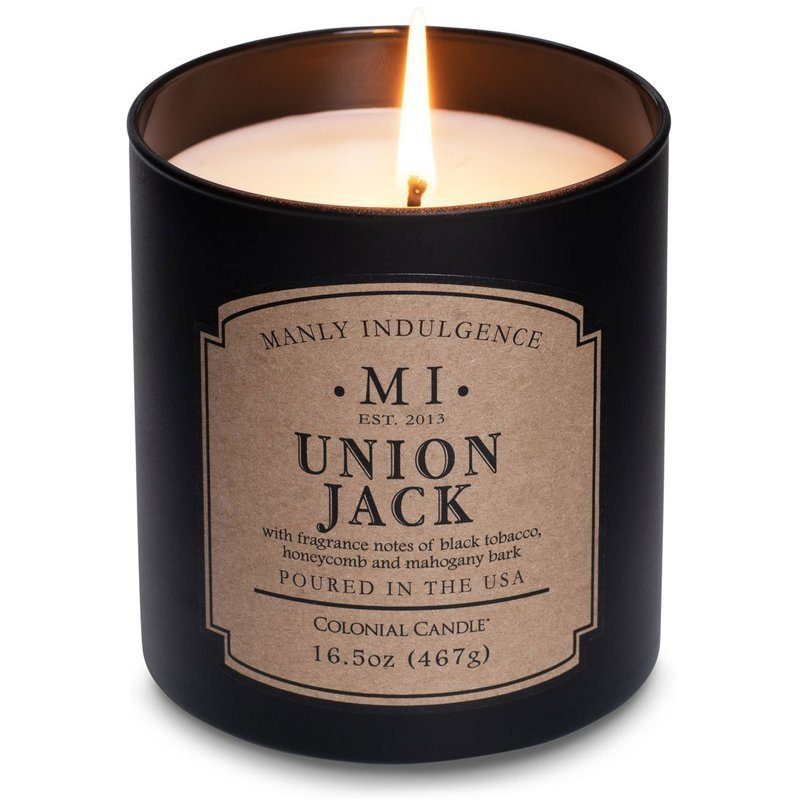 Colonial Candle soy scented candle in glass 16.5 oz 467 g - Union Jack