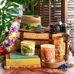 Colonial Candle Travel large soy scented candle 3 wicks 14.5 oz 411 g - Maui Tiki Hut
