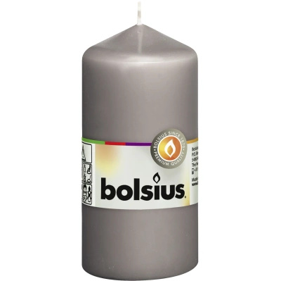 Bolsius vela tocón 120/58 mm - Gris