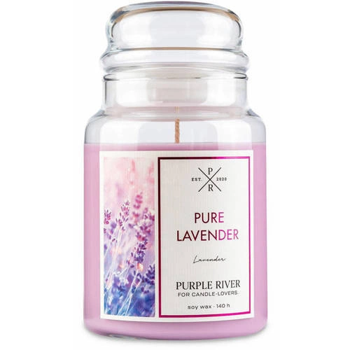 Vela de soja perfumada Pure Lavender Purple River 623 g