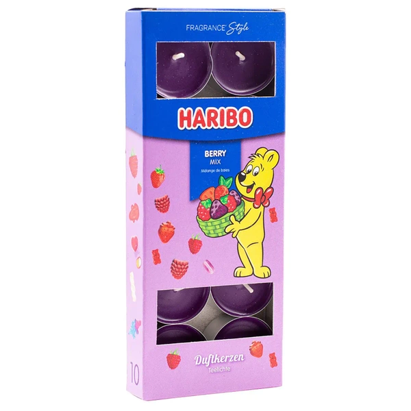 Haribo voňavé čajové sviečky 10 ks - Berry Mix