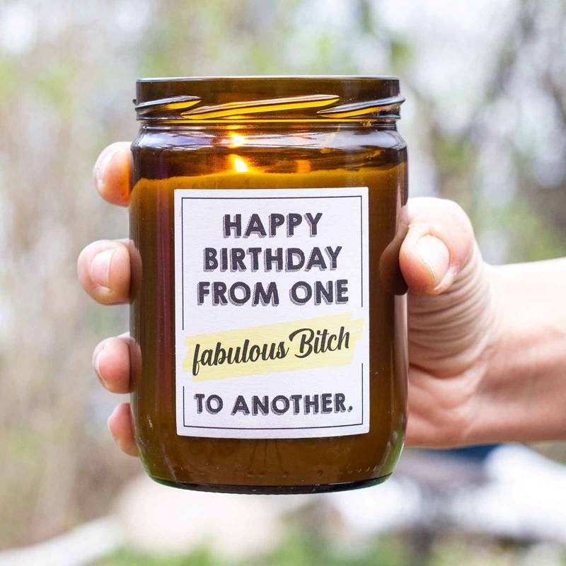 Vela perfumada soja regalo Mad Candle 360 g - Happy Birthday From One Fabulous Bitch To Another