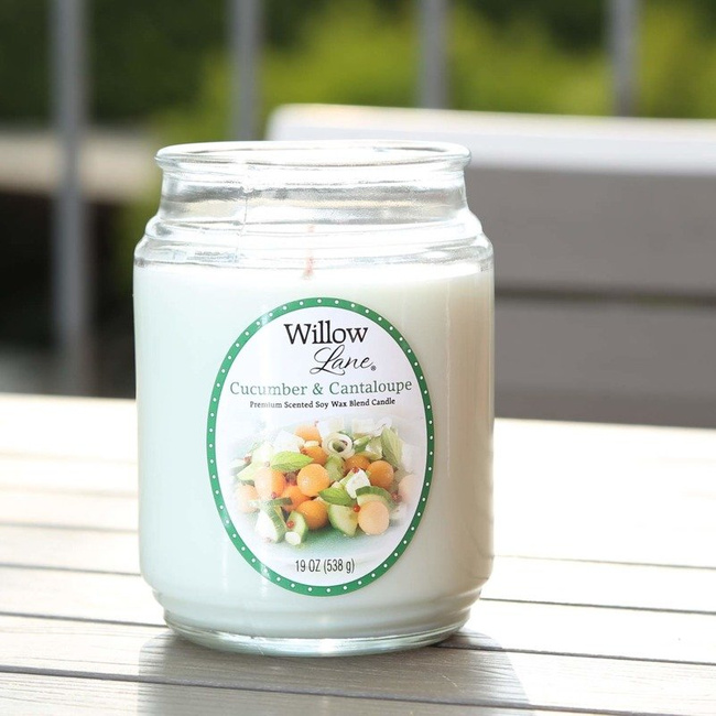 Scented candle soy Candle-lite Willow Lane - Cucumber Cantaloupe
