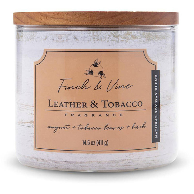 Vela aromática soja Leather Tobacco Colonial Candle