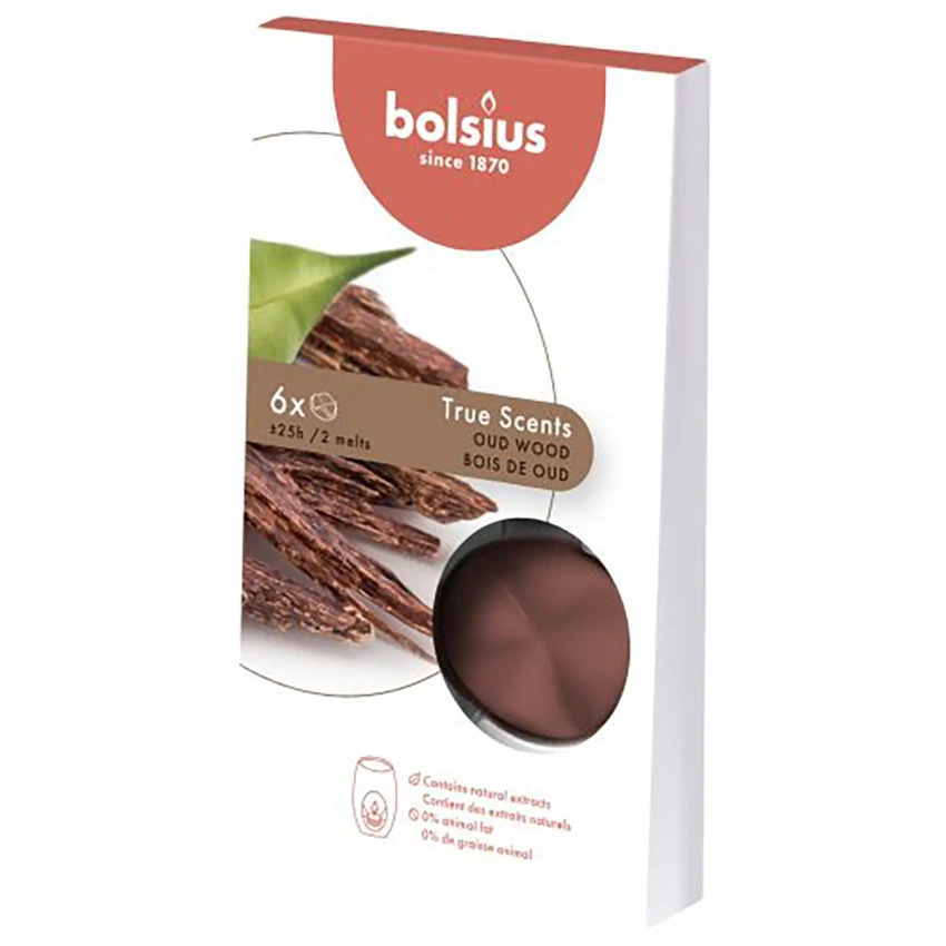Bolsius True Scents wosk zapachowy 6 szt - Oud Wood