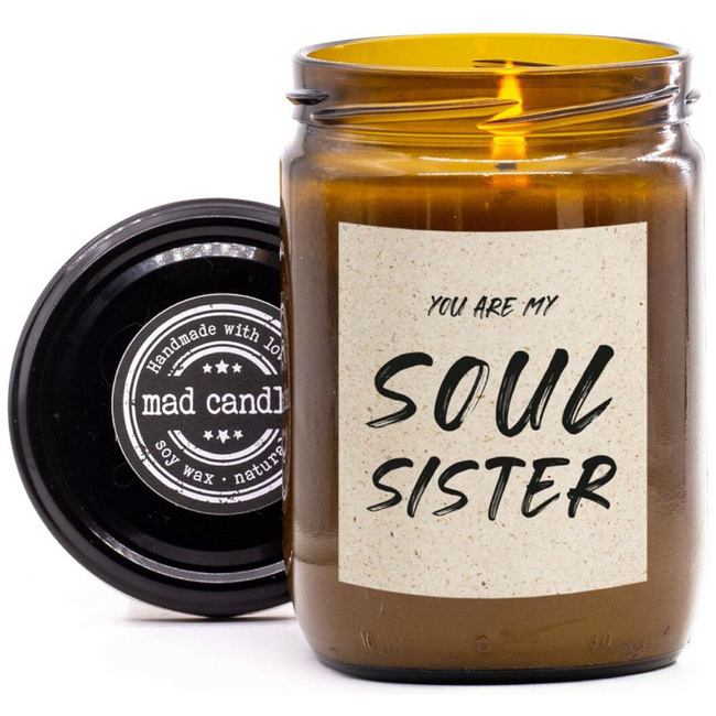 Presentljus soja doft Mad Candle 360 g - Du är Min Syster You Are My Soul Sister