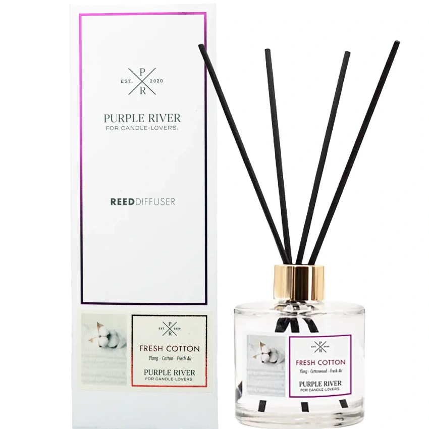 Purple River geurstokjes 100 ml - Fresh Cotton