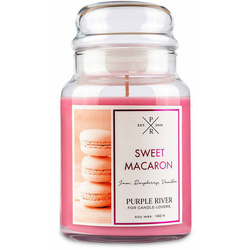 Purple River candela di soia profumata in vetro 623 g - Sweet Macaron
