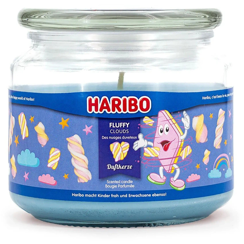 Haribo scented candle in glas 300 g - Fluffy Clouds