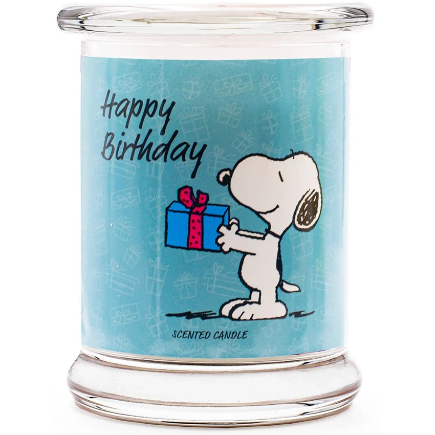 Peanuts świeca zapachowa w szkle 250 g - Happy Birthday