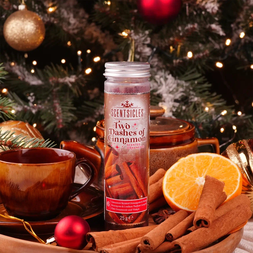 Scentsicles palitos perfumados para el árbol de Navidad canela 6 uds - Two Dashes Of Cinnamon