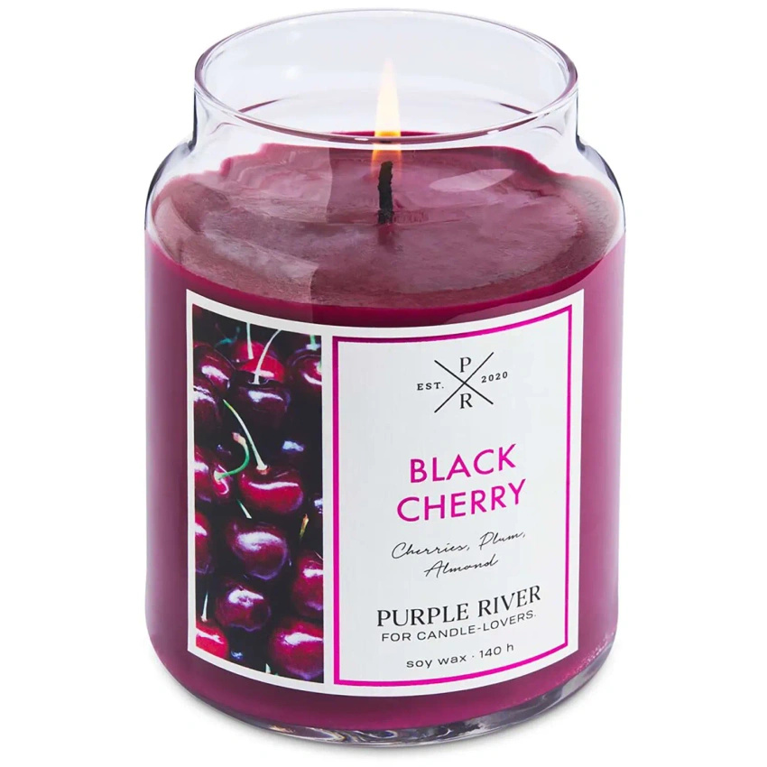 Vela de soja perfumada Black Cherry Purple River 623 g