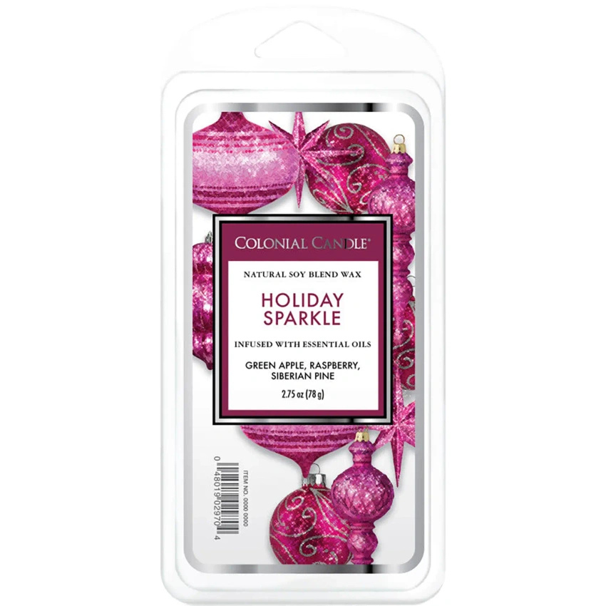 Colonial Candle Classic soy wax melt 6 cubes 2.75 oz 77 g - Holiday Sparkle
