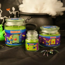 Haribo piccola candela profumata in vetro 85 g - Boo Halloween
