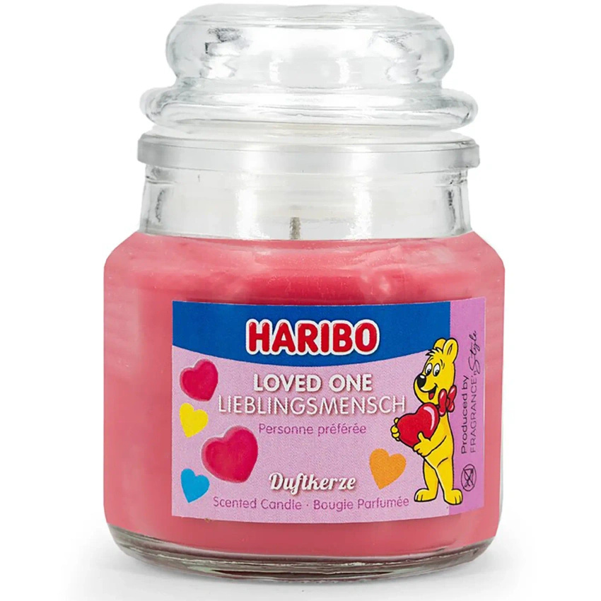 Haribo piccola candela profumata in vetro 85 g - Loved One