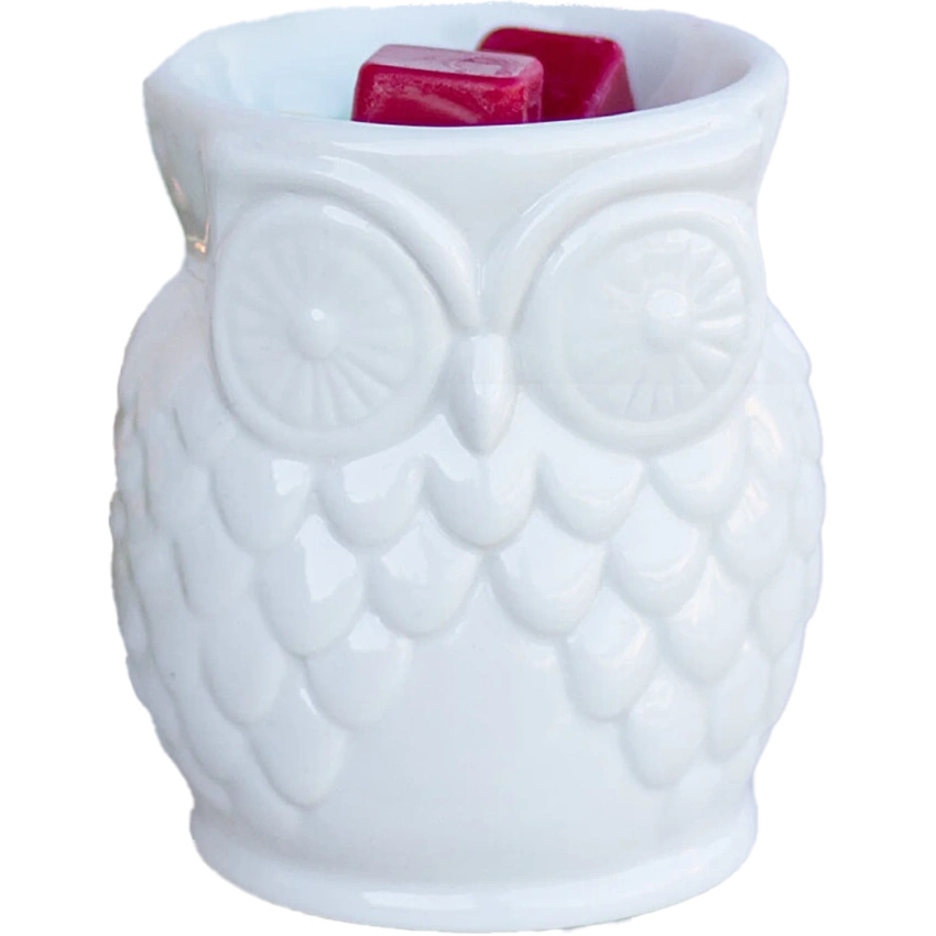 Brûle parfum Owl Blanc céramique hibou