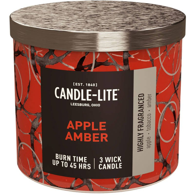 Naturalna świeca zapachowa 3 knoty Candle-lite Everyday 396 g - Apple Amber