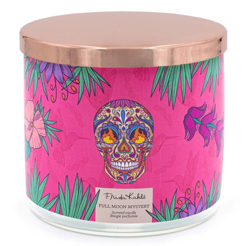 Bougie parfumée Frida Kahlo en verre 400 g - Full Moon Mystery