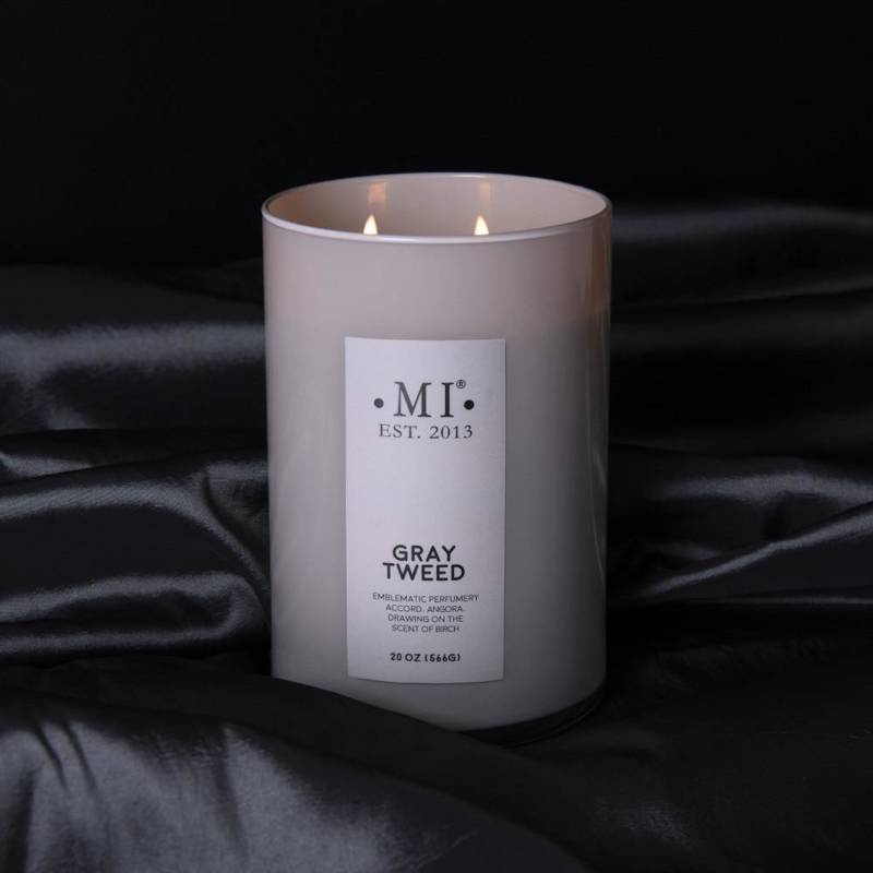 Colonial Candle bougie masculine sophistiquée parfumée au soja 623 g - Gray Tweed