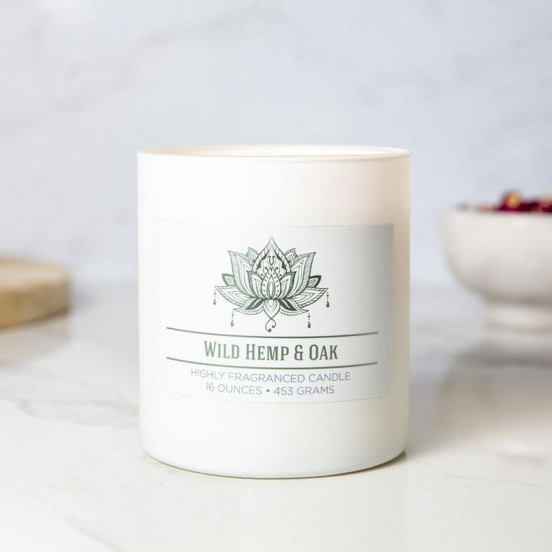 Natuurlijke soja geurkaars in glas Colonial Candle 16 oz 453 g - Wild Hemp Oak