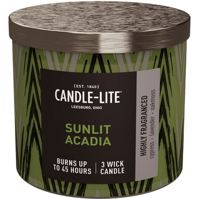 Scented candle natural 3 wicks Candle-lite Everyday 396 g - Sunlit Acadia