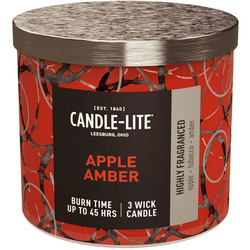Naturelle bougie parfumée 3 mèches Candle-lite Everyday 396 g - Apple Amber