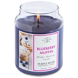 Soja geurkaars Blueberry Muffin Purple River 623 g