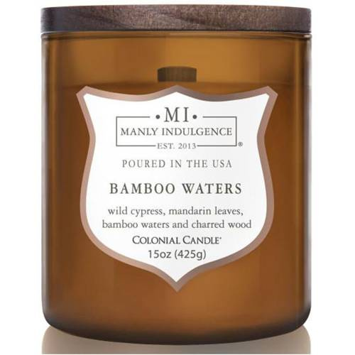 Colonial Candle sojowa świeca zapachowa w szkle drewniany knot 15 oz 425 g - Bamboo Waters
